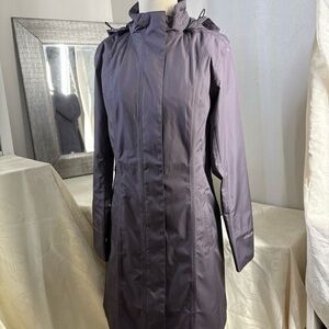 NWT- Eddie Bauer Purple Trench Coat with Tailored Silhouette